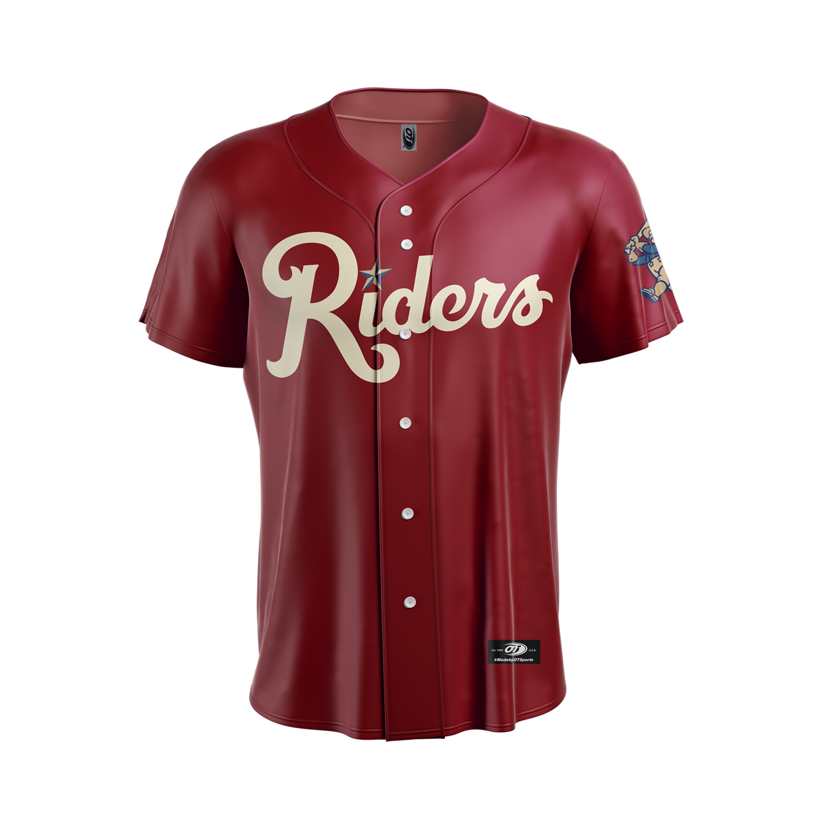 OT RoughRiders Adult Scorched Red Replica Jersey – Frisco RoughRiders
