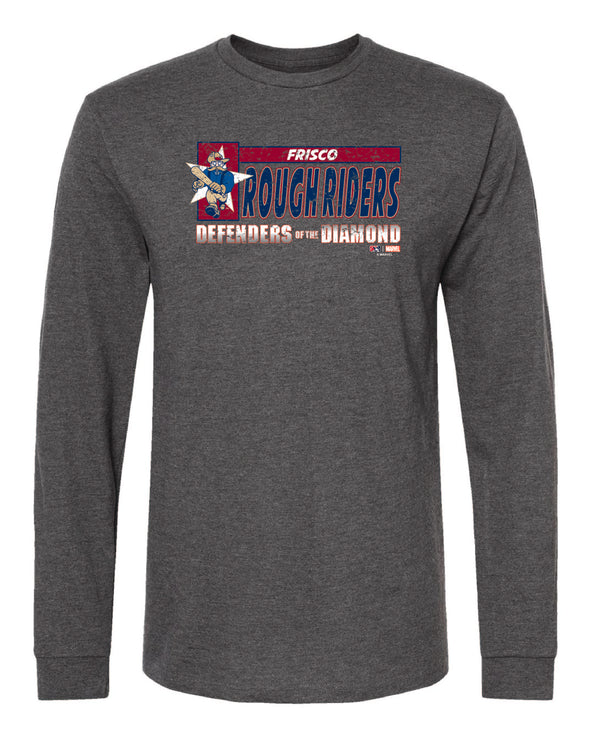 Frisco RoughRiders Marvel's Defenders of the Diamond Long Sleeve Adult T-Shirt