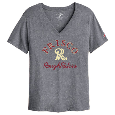 League Ladies V-Neck Fall Heather Tee