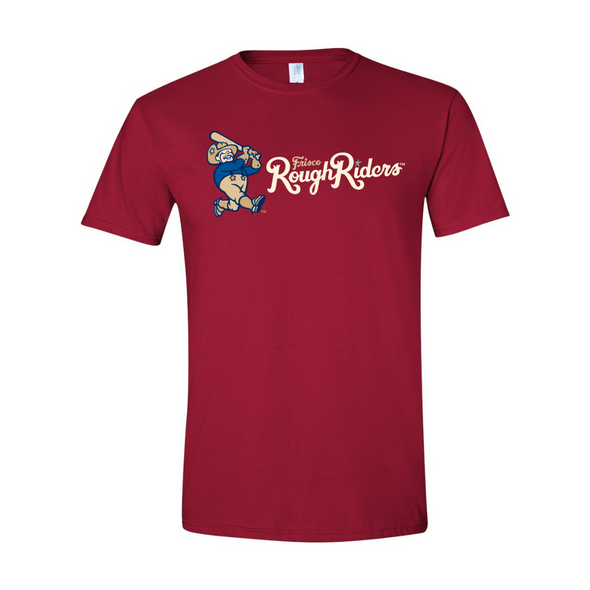 RoughRiders Adult Cardinal Red Softstyle Tee