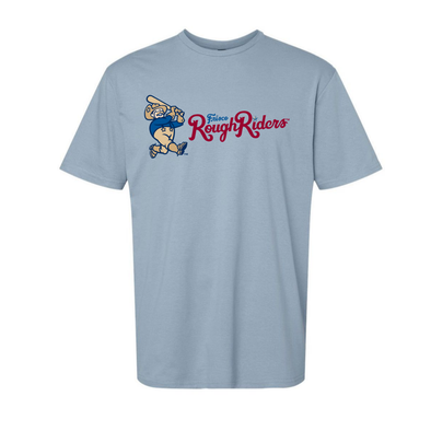 RoughRiders Adult Stone Blue Softstyle Tee